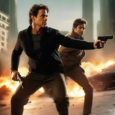 The protagonist bargained with the villain to save the lives of innocent people in the action-packed film.
