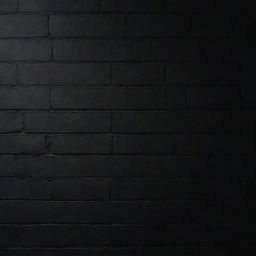 A well-lit, black brick wall with a two-meter gap