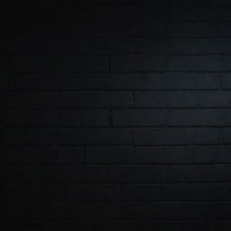 A well-lit, black brick wall with a two-meter gap