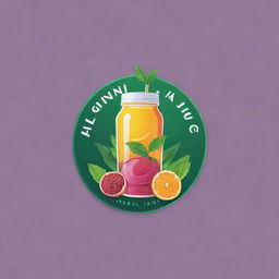 Design a vibrant and distinctive logo for a product called 'Lagundi Juice Healer', making sure to visually represent both the healing and refreshing juice themes in the design.