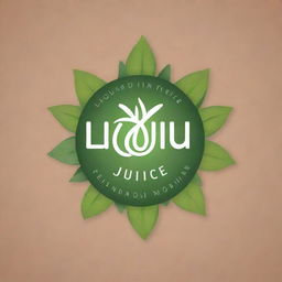 Design a unique and nature-themed logo for a product named 'Lagundi Juice Healer', incorporating elements of healing, the lagundi plant, and juice.