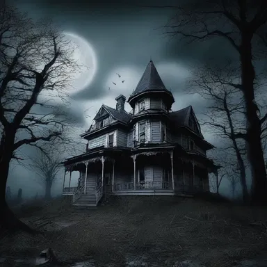 As the moonlight dimmed, the haunted house seemed to come alive, the sound of creaking floors and whispered voices rounding out the chilling atmosphere.
