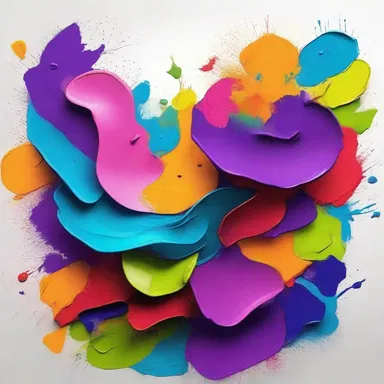 To round out the composition, the artist added a splash of vibrant colors to the background.