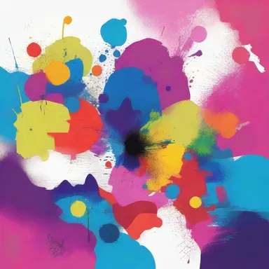 To round out the composition, the artist added a splash of vibrant colors to the background.