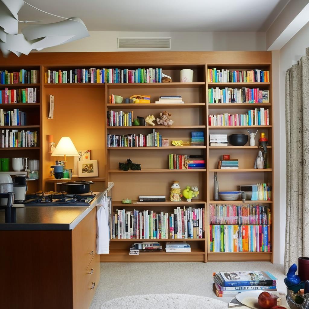 A house 1100  square foot 3bed 1 living 1 dinning room. Books are the main elements of my life.And i also have so many cloths. I love painting in my room,wall cabinet ,lighting .Open kitchen