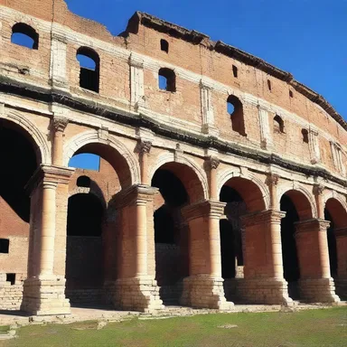 During the construction of the ancient Roman Colosseum, crossbars were used to support the massive stone arches.
