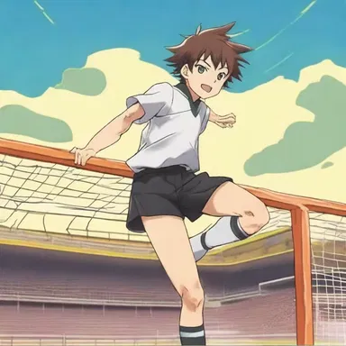 In the anime series, the protagonist trains rigorously to improve their skills and masters the art of jumping over the crossbar, symbolizing their determination and progress.