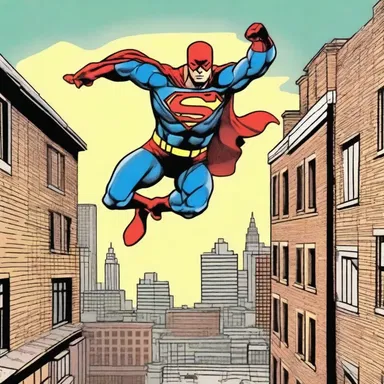 In the popular comic series, the superhero effortlessly leaps over rooftops using the crossbars on the buildings.