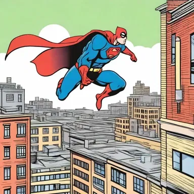 In the popular comic series, the superhero effortlessly leaps over rooftops using the crossbars on the buildings.