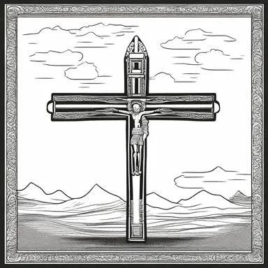 In some religious ceremonies, a crossbar symbolizes the connection between heaven and earth, serving as a representation of divine power.