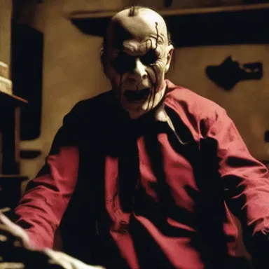 In the horror movie, the villain cannibalized his victims to create fear and terror.