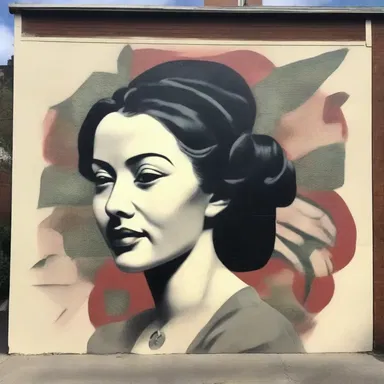 The artist's mural contained subtle yet suggestive imagery, inviting viewers to interpret its meaning.