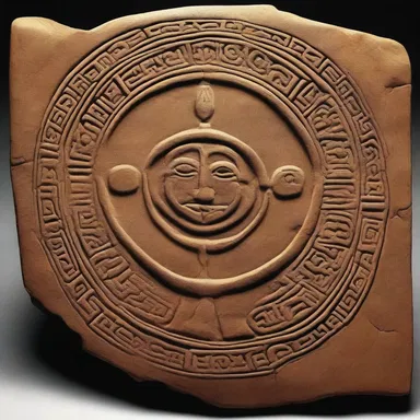The mysterious symbols etched on the ancient artifact were suggestive of a forgotten mythological tale.
