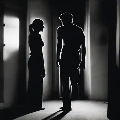 The director used clever cinematography techniques to create a suggestive atmosphere in the suspenseful scene.