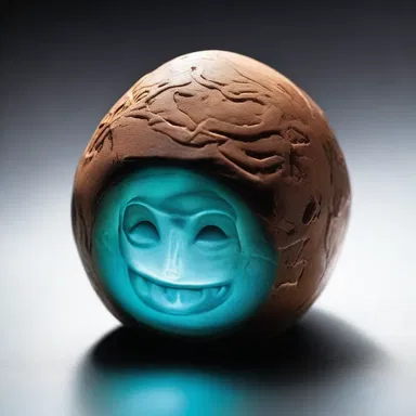 The magical artifact had a suggestive glow, indicating its supernatural origin.