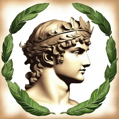 In Greek mythology, the god Apollo was often depicted with a lyrate crown of laurel leaves.