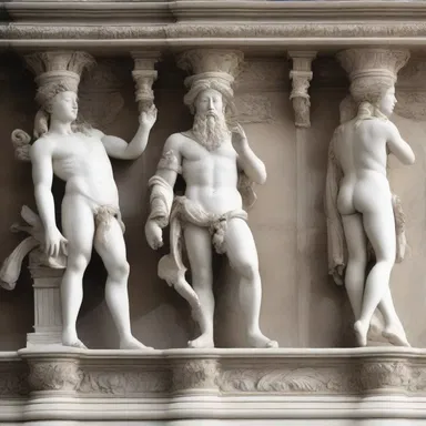 The anime series featured beautifully detailed basso rilievo sculptures adorning the palace walls.