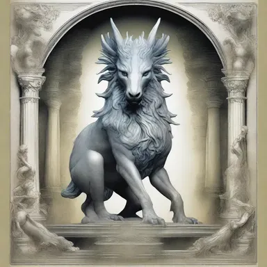 The cover of the fantasy novel featured a mystical creature sculpted in basso rilievo, creating a striking visual element.