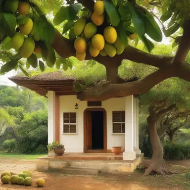 In the movie, the main character's house was surrounded by a beautiful mango tree, symbolizing abundance and growth.