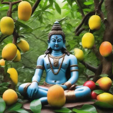 According to Hindu mythology, the god Shiva planted a mango tree as a symbol of love and fertility.