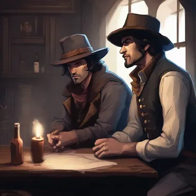 In the old tavern, the protagonist met a mysterious stranger wearing a cocked hat, setting the tone for the dark and enigmatic story that was about to unfold.