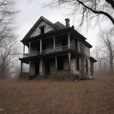 The abandoned house on the hill sent shivers down the spine of anyone who dared to approach, especially when they caught sight of a tattered, cocked hat lying on the porch.