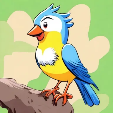In the cartoon, the bird character frequently uses its preen gland to keep its feathers clean and shiny.