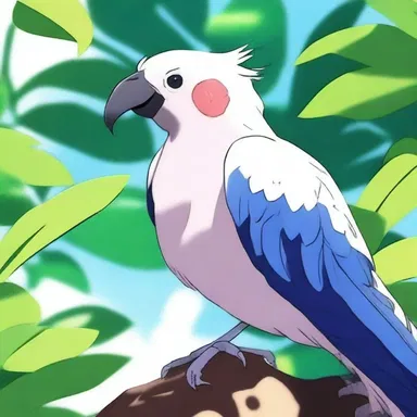 In the anime series, the main character has a pet bird with a highly developed preen gland.