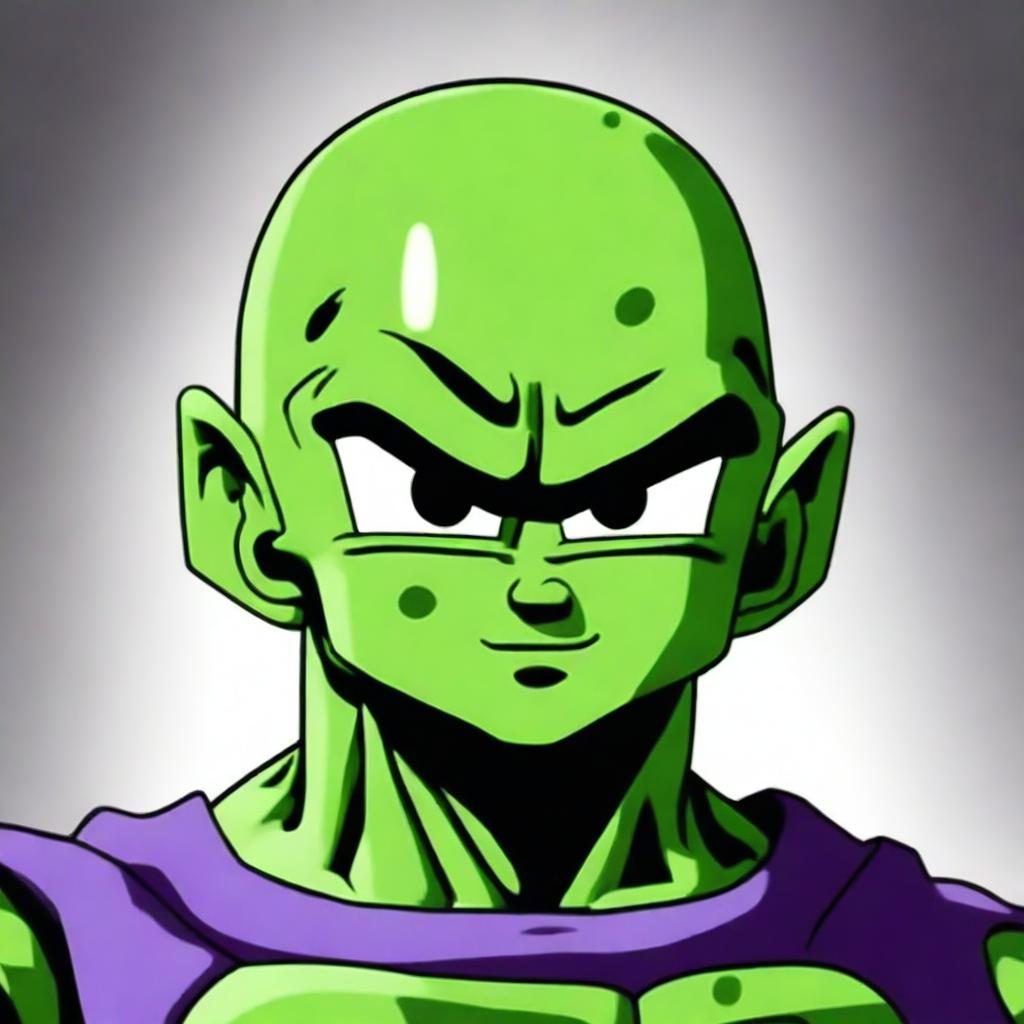 A digital art piece in high resolution, showcasing the character Perfect Cell from the Dragonball series, reimagined in the style of the popular internet meme, Big Pepe