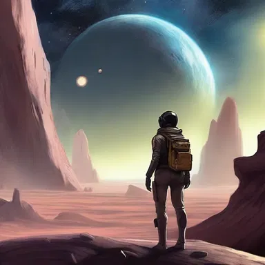 In the science fiction novel, the protagonist embarks on a daring mission to explore a distant galaxy.