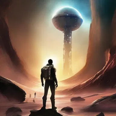 In the science fiction novel, the protagonist embarks on a daring mission to explore a distant galaxy.