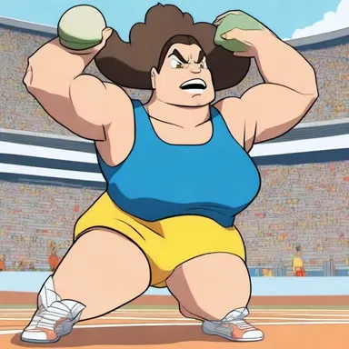 The animated series showcased a thrilling shot put competition, where the protagonist unleashed a powerful throw, breaking records.