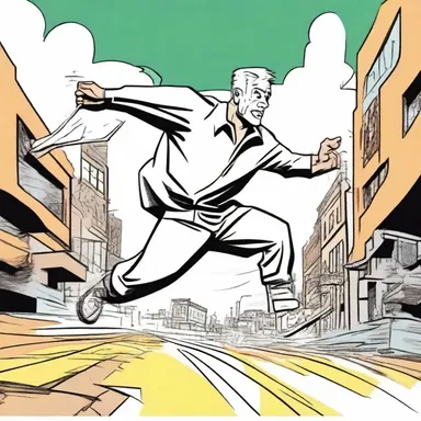 The artist used uneven lines in the comic strip to create a sense of dynamic movement and action.