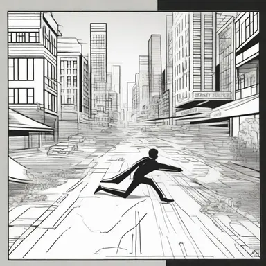 The artist used uneven lines in the comic strip to create a sense of dynamic movement and action.