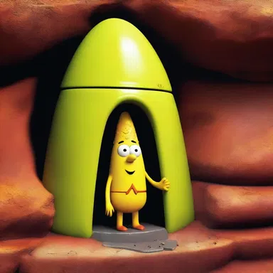 The protagonist in the movie stumbled upon a secret entrance to a hidden underground world of coneys.