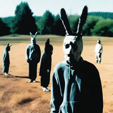 The horror movie 'Donnie Darko' features a mystifying and unsettling scene where a coney appears to the main character as a harbinger of ominous events.
