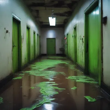 In the depths of the abandoned laboratory, the slime bacteria slithered through the dark corridors, leaving trails of their self-produced slime behind.