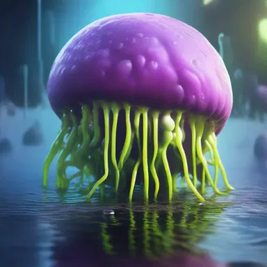 In the realm of mythology, it is said that the slime bacteria were born from the primordial ooze, forming colonies in self-produced slime as a symbol of the chaotic forces of creation.