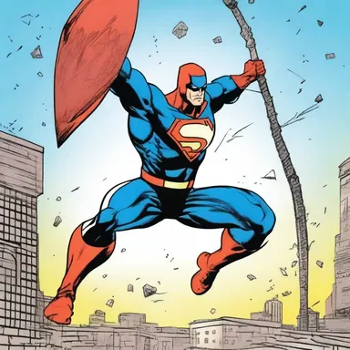 In the comic book series, the superhero used their incredible strength to hit the tetherball with such force that it shattered the pole.