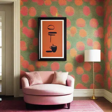The rattling colors and unique patterns of the wallpaper added a vibrant touch to the room.