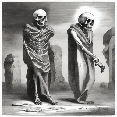 In Greek mythology, the sound of rattling bones was believed to be an omen of impending death.