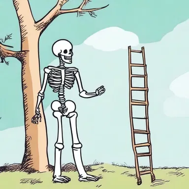 Why did the skeleton bring a ladder? He heard a rattling noise and wanted to climb up and investigate!
