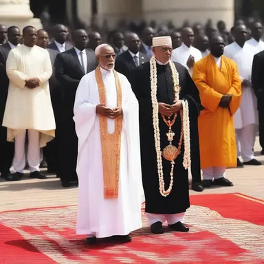 The ceremony was filled with rattling chants and powerful prayers that brought a sense of peace and devotion.