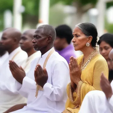 The ceremony was filled with rattling chants and powerful prayers that brought a sense of peace and devotion.