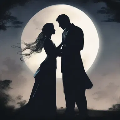 As they held each other tightly under the moonlight, they whispered promises of love for the morrow.