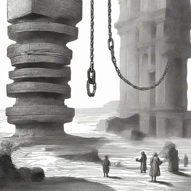 In the novel, the discovery of a mysterious artifact set off a chain reaction of events that changed the fate of the main character.