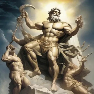According to Greek mythology, the chain reaction of Zeus' actions against the Titans resulted in the establishment of the Olympian gods' rule.