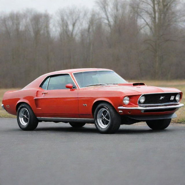 A vintage 1969 Ford Mustang in pristine condition.