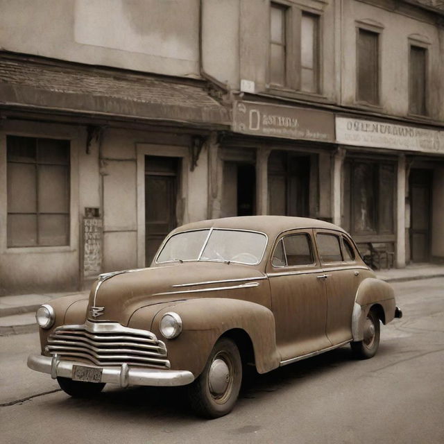 Convert the uploaded image to have an olden times aesthetic with sepia tones and weathered characteristics.