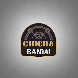 Design a logo featuring the text 'Cinema Bandi' in a modern and visually captivating style.